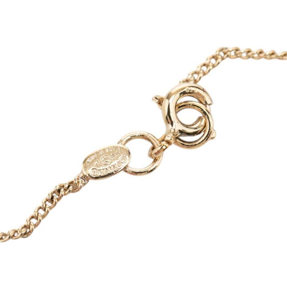 Chanel Coco Mark Heart Pendant Necklace 05P Gold Multicolor Plated Women's CH... - Picture 5 of 7